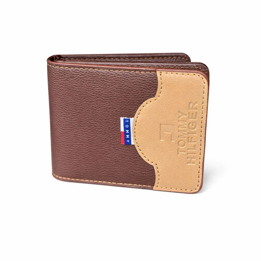 Billetera Tommy Hilfiger - Marrón con Beige Curva Clasica