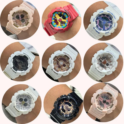 RELOJ BABY G - BLANCO CON AZUL Y ROJO