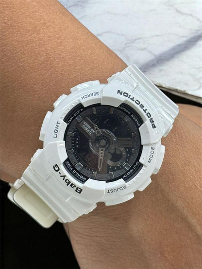 RELOJ BABY G - BLANCO CON NEGRO