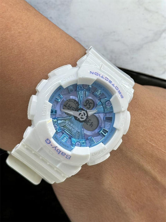 RELOJ BABY G - BLANCO CON TURQUESA