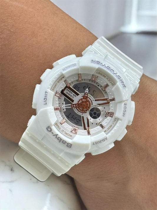 RELOJ BABY G - BLANCO LUXURY