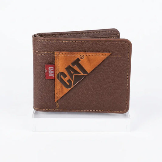 Billetera Caterpillar - Marrón con Café Diagonal