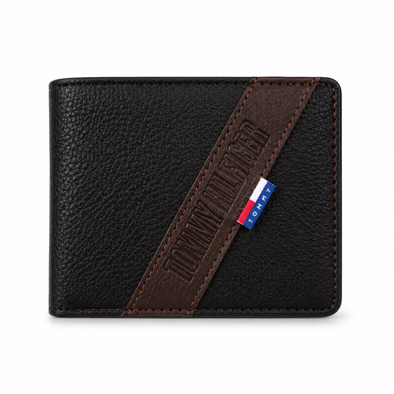 Billeteras Tommy Hilfiger - Marron con Negro Vertical