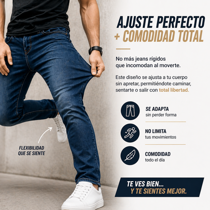 Jean Denim Slim Fit para Hombre – Estilo Urbano Premium