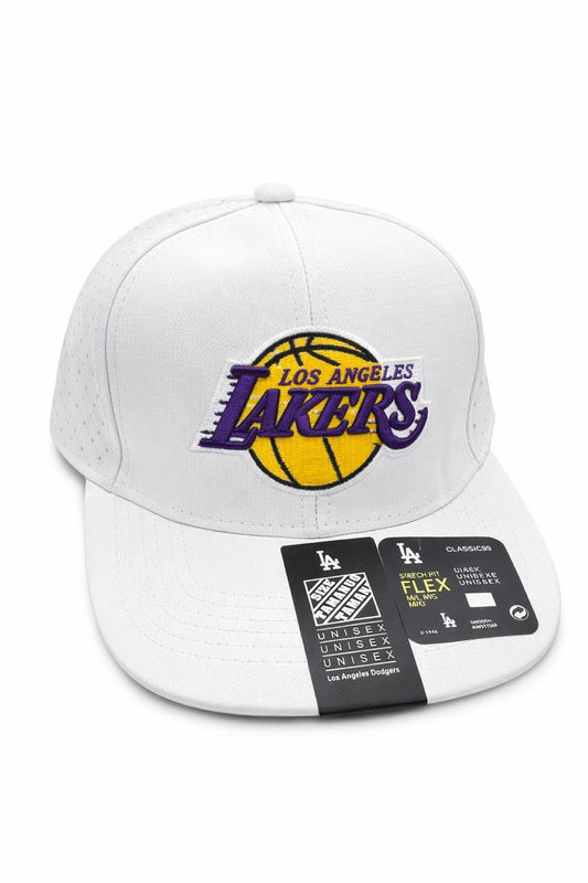 GORRA PLANA LAKERS BLANCA