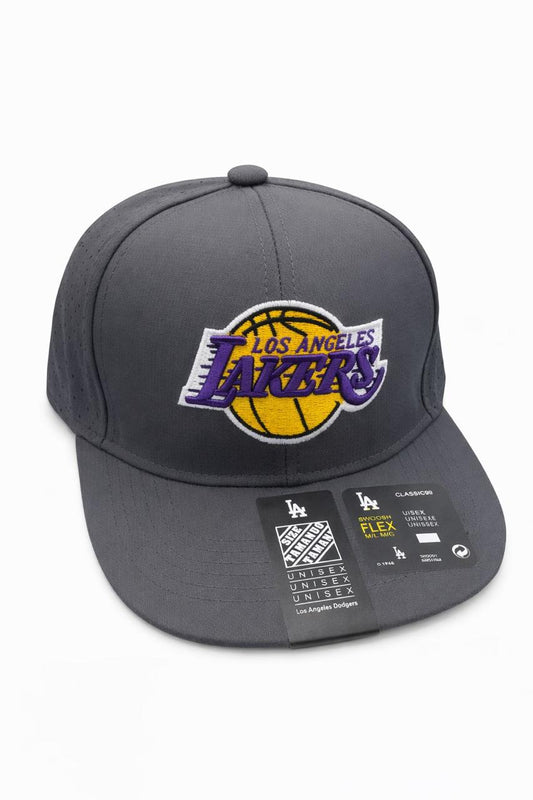 GORRA PLANA LAKERS GRIS