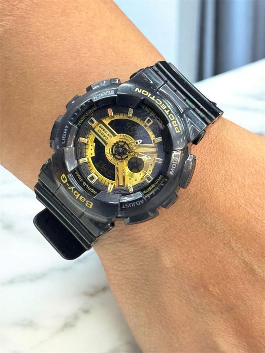 RELOJ BABY G - NEGRO CON DORADO