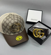 Gorra Beige / Cafe - Cinta GG