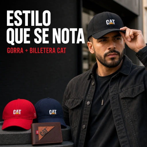 COMBO CAT Premium | Gorra + Billetera para Hombre