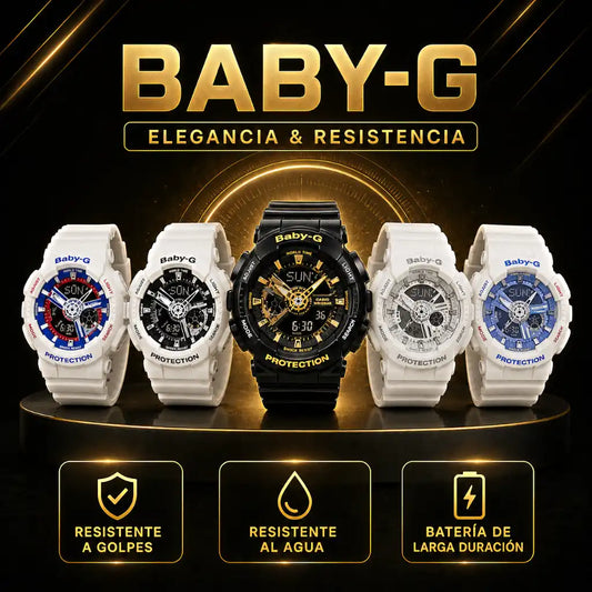 RELOJ BABY-G RESISTENCIA + ESTILO EN CADA COLOR