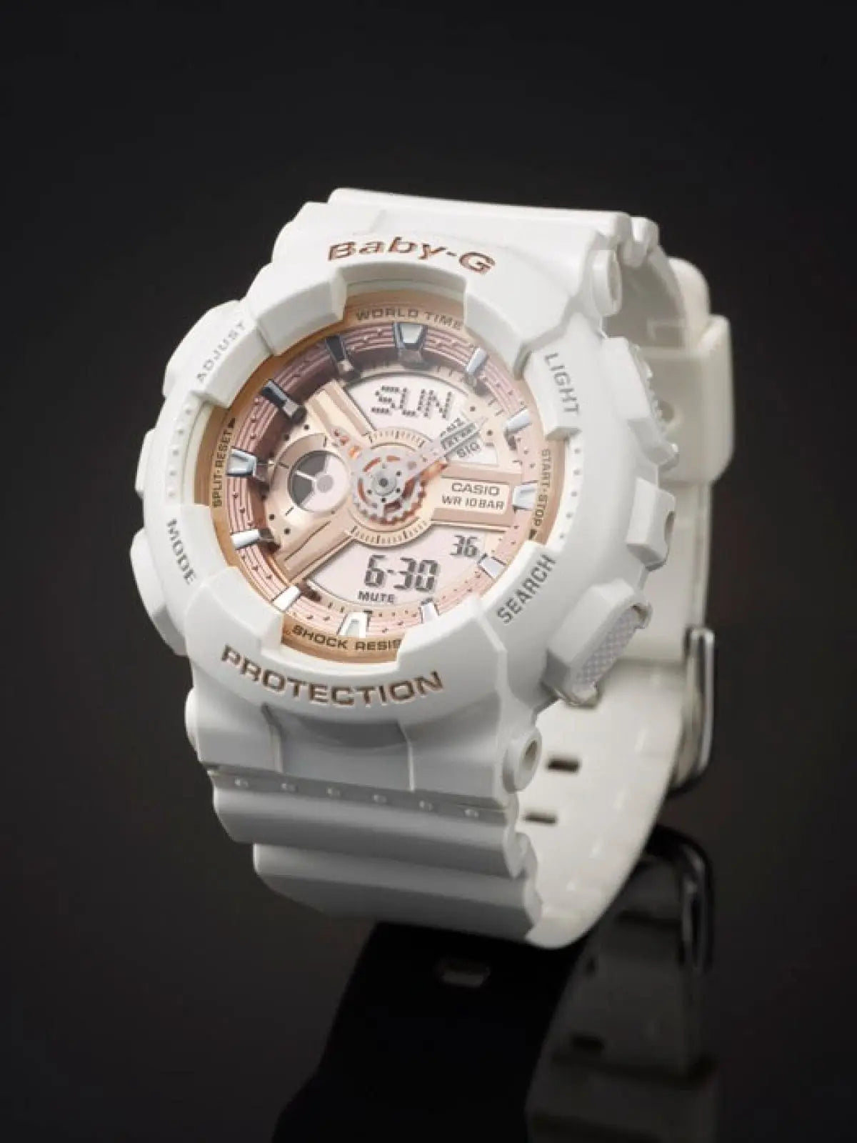 RELOJ BABY G - BLANCO CON AZUL Y ROJO