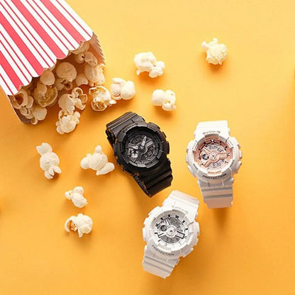 RELOJ BABY G - BLANCO CON AZUL Y ROJO