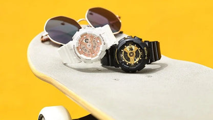 RELOJ BABY G - BLANCO CON AZUL Y ROJO