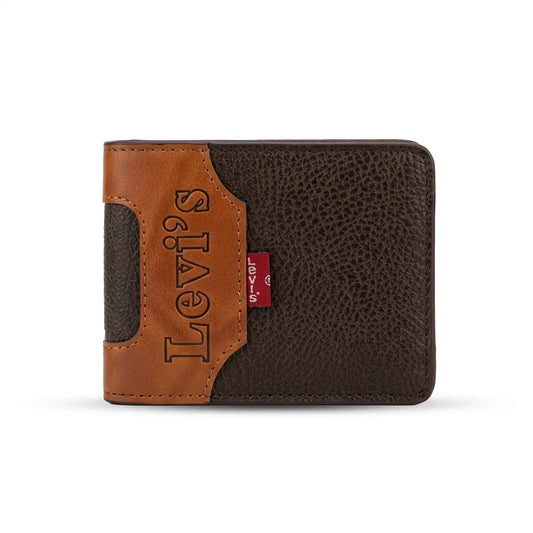 Billetera Levi's - Marrón con Beige Frontal