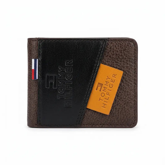 Billetera Tommy Hilfiger - Marrón con Negro Diagonal